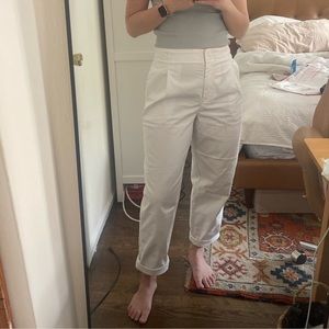 Aritzia Wilfred Free White Day Off Trouser Pants